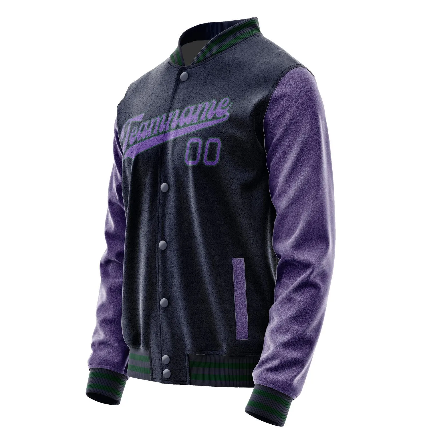 Custom Navy Light Purple Jacket