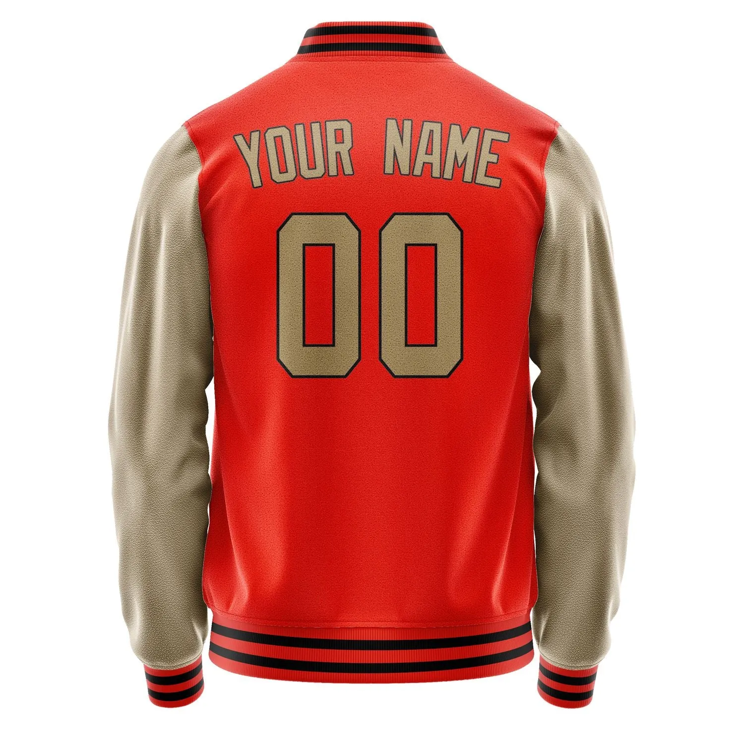 Custom Orange Red Light Khaki Jacket
