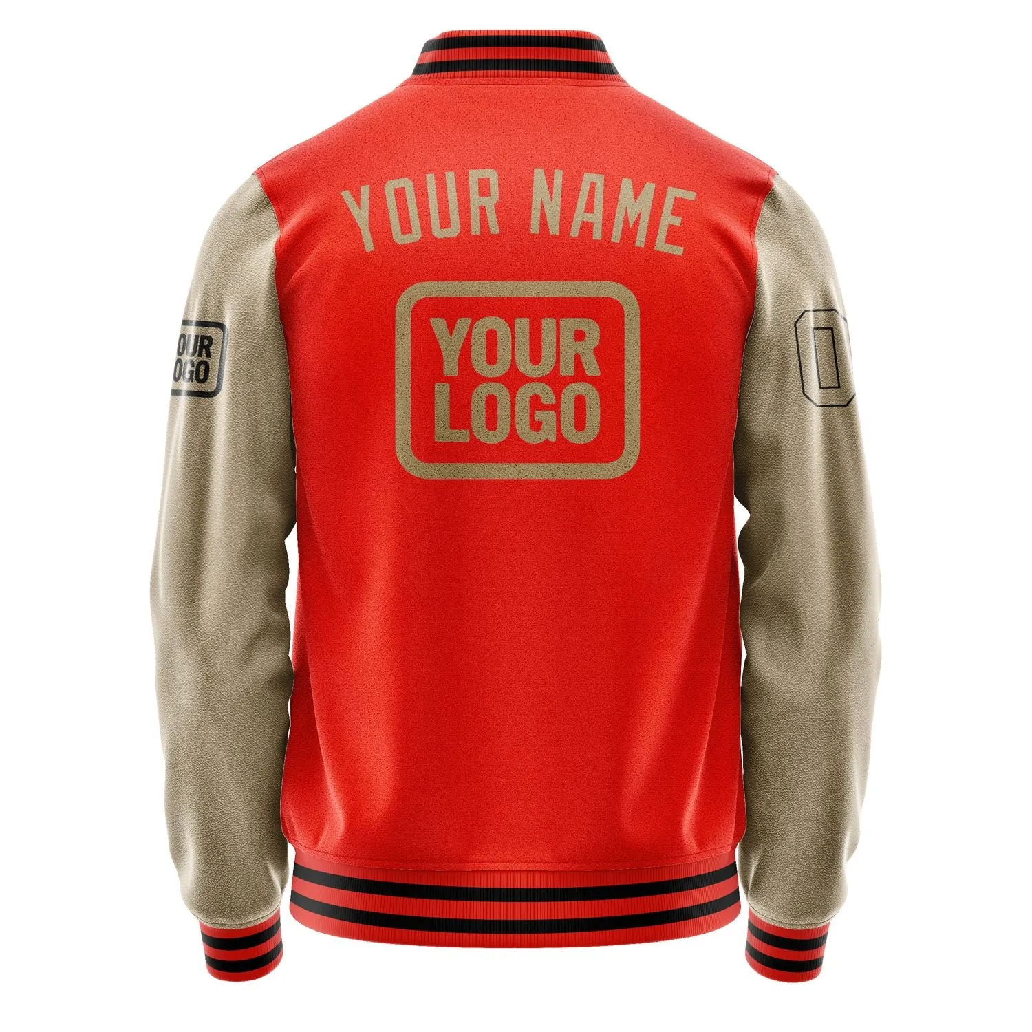 Custom Orange Red Light Khaki Jacket