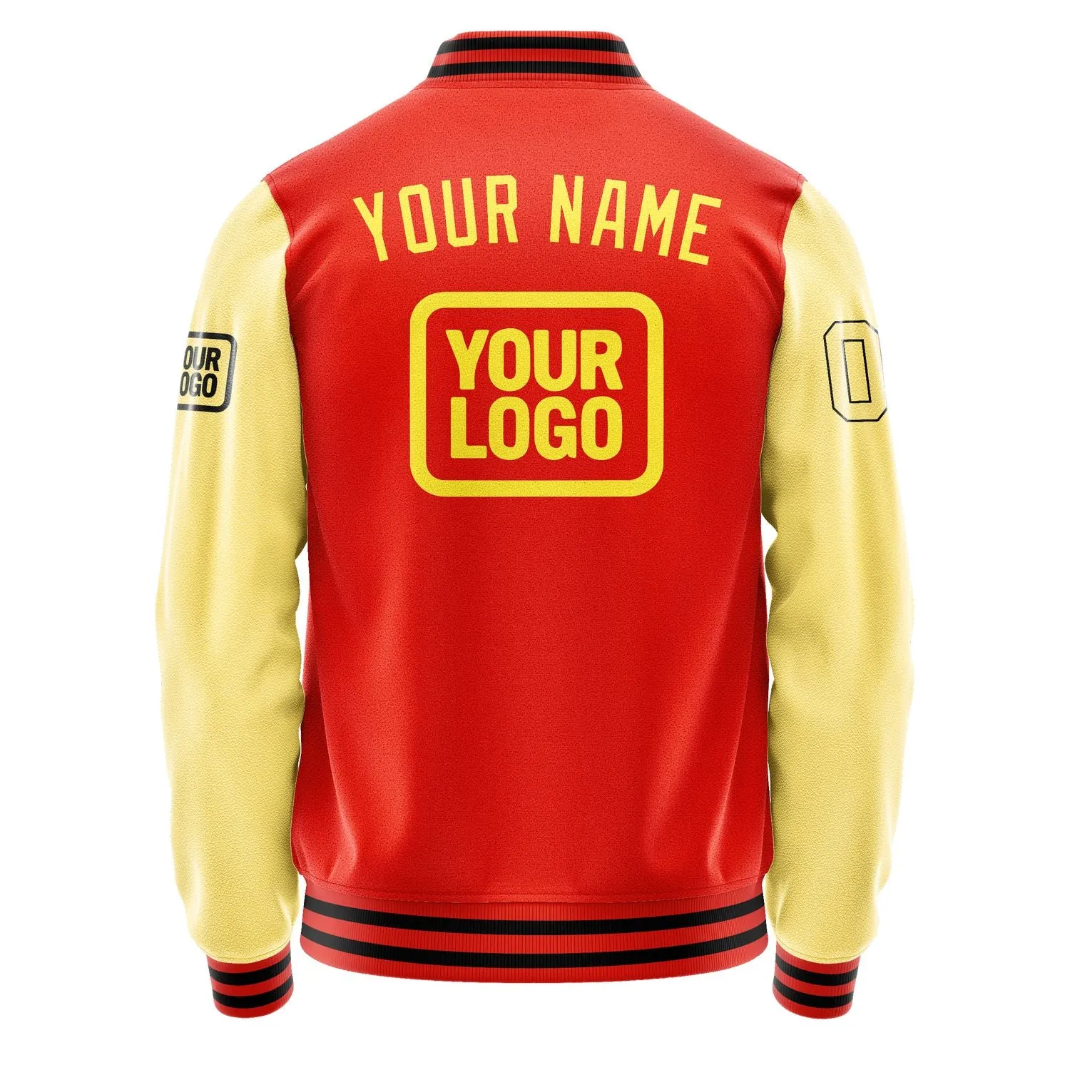 Custom Orange Red Light Yellow Jacket