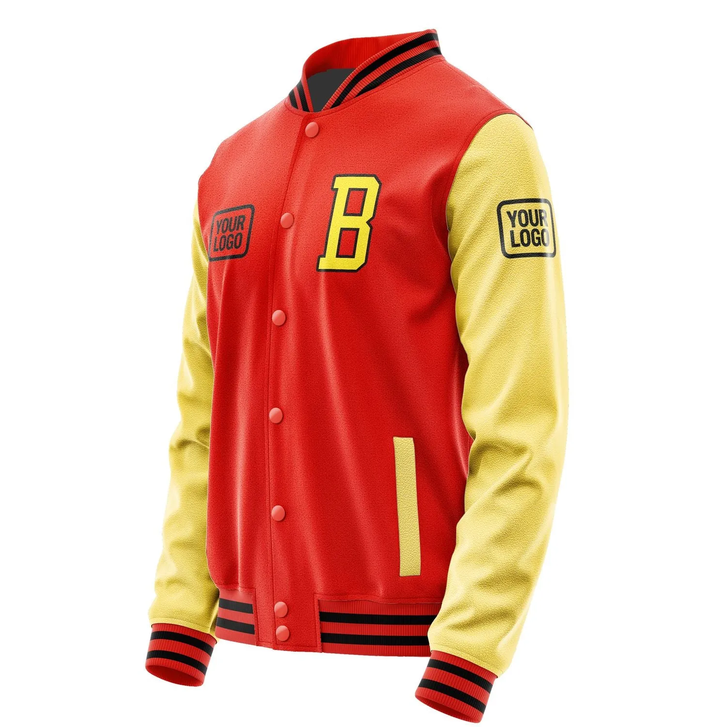 Custom Orange Red Light Yellow Jacket