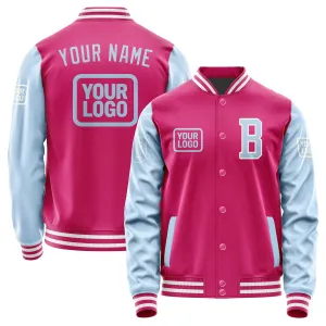 Custom Pink Light Blue Jacket
