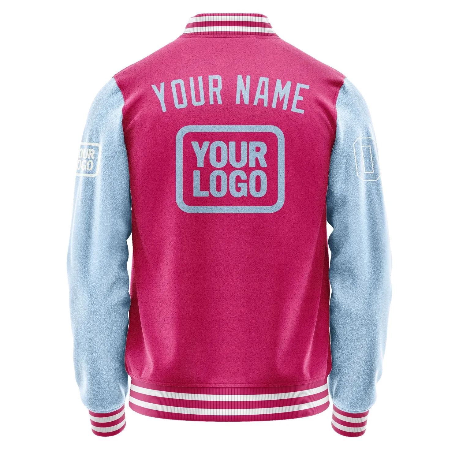 Custom Pink Light Blue Jacket