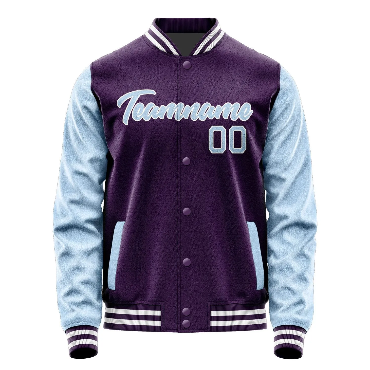 Custom Purple Light Blue Jacket