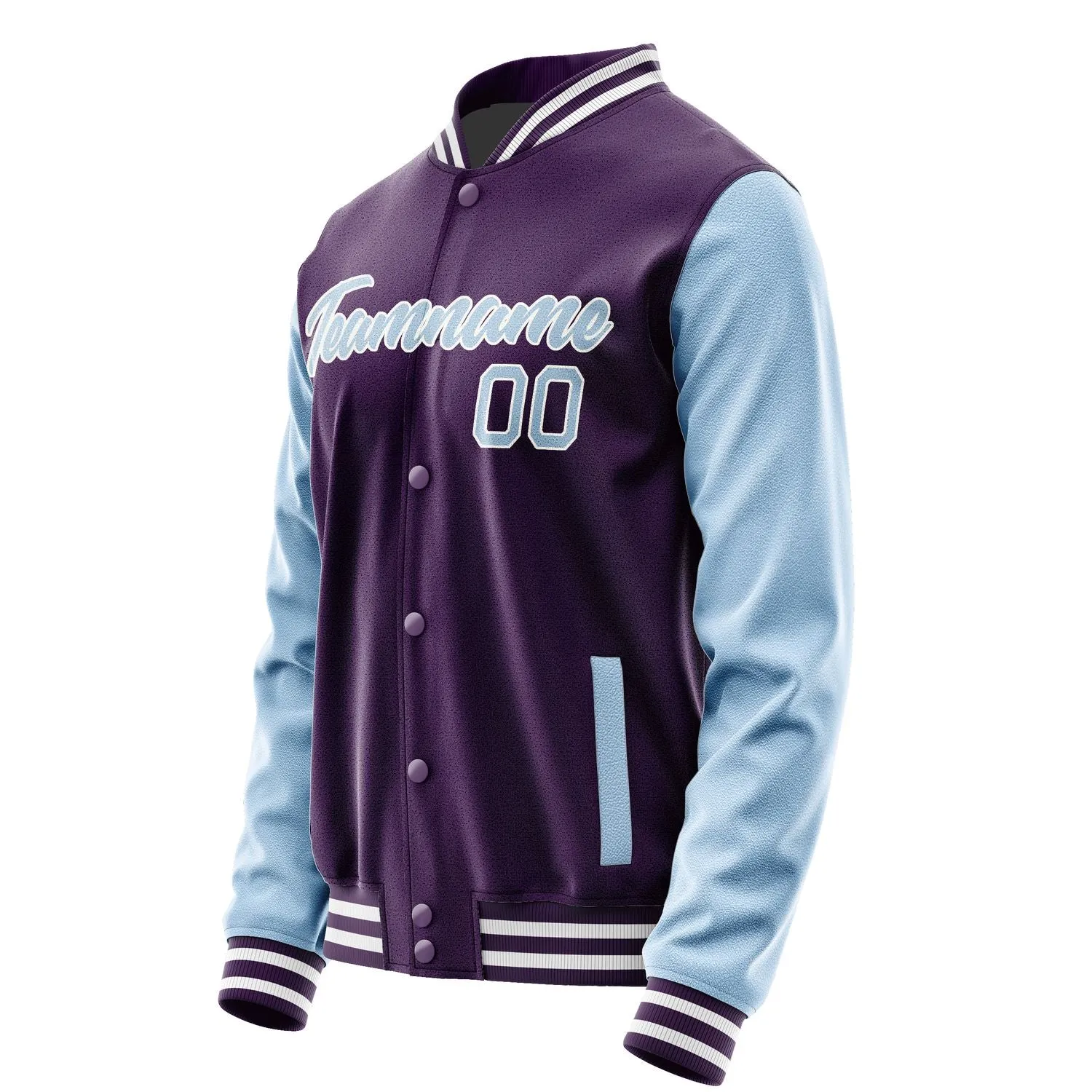 Custom Purple Light Blue Jacket