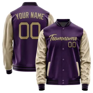 Custom Purple Light Khaki Jacket