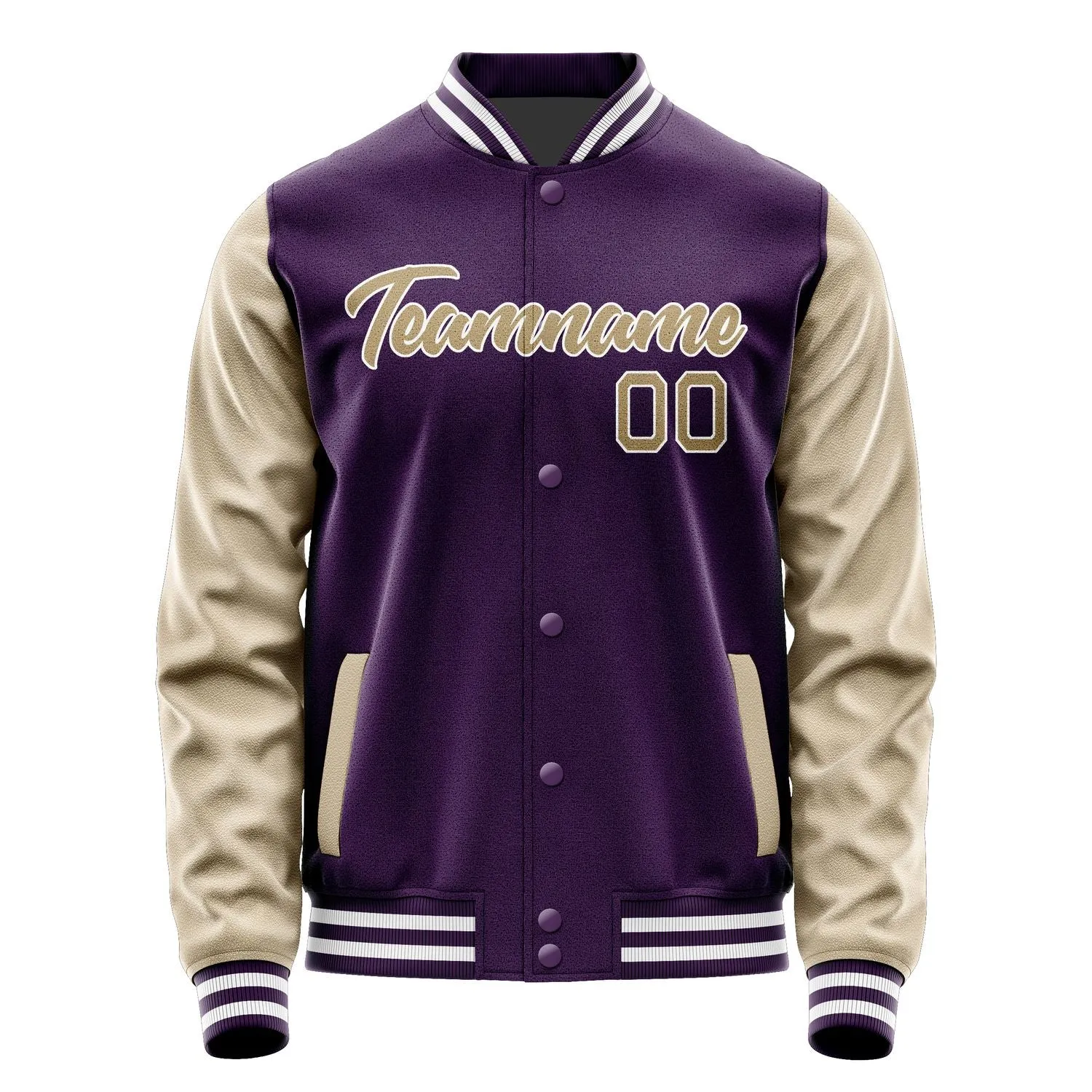 Custom Purple Light Khaki Jacket