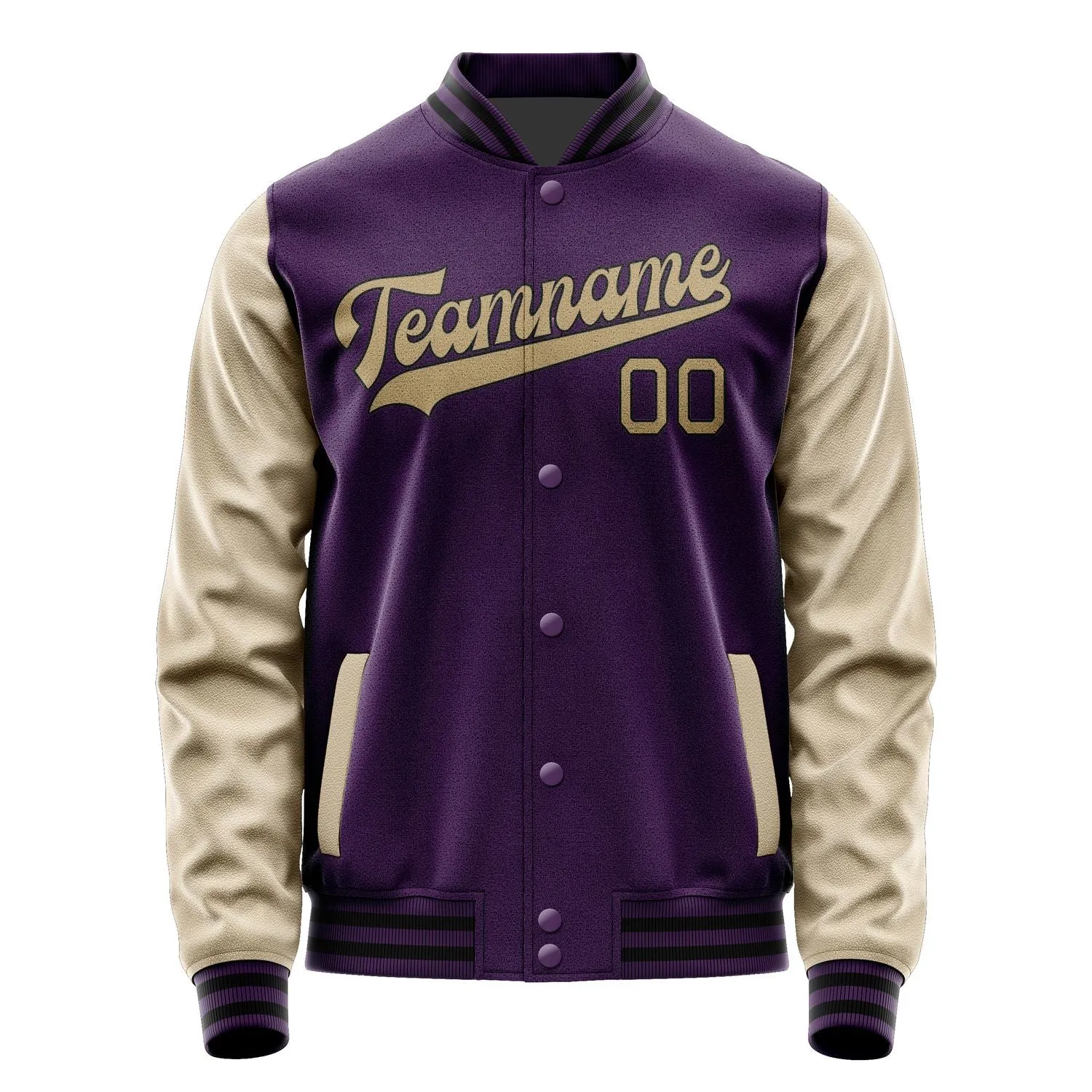 Custom Purple Light Khaki Jacket