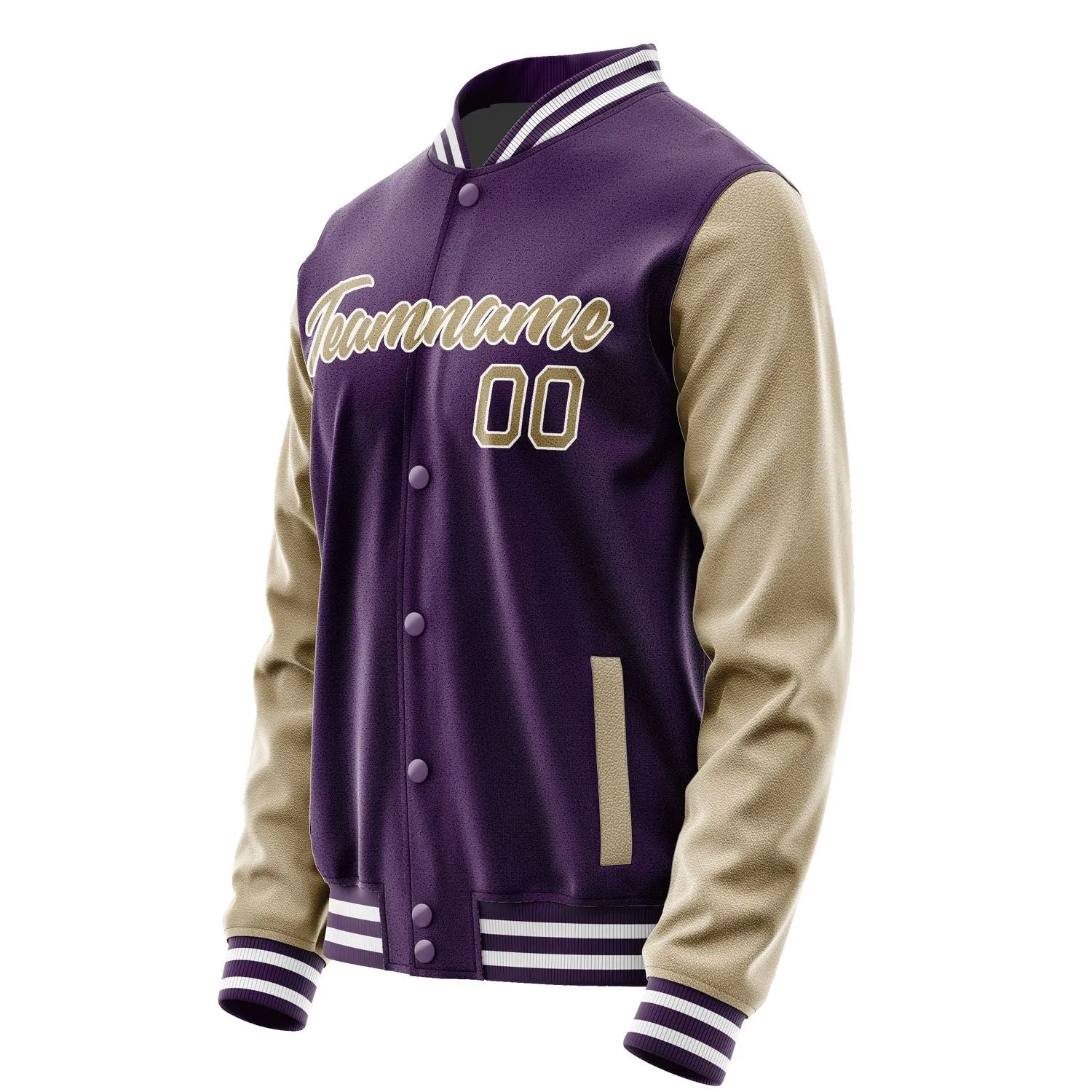 Custom Purple Light Khaki Jacket
