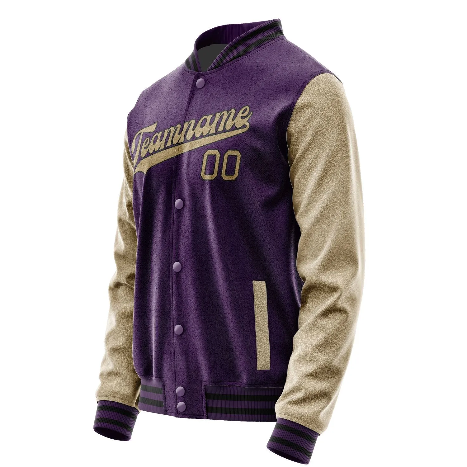 Custom Purple Light Khaki Jacket