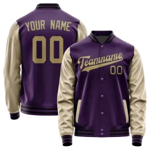 Custom Purple Light Khaki Jacket