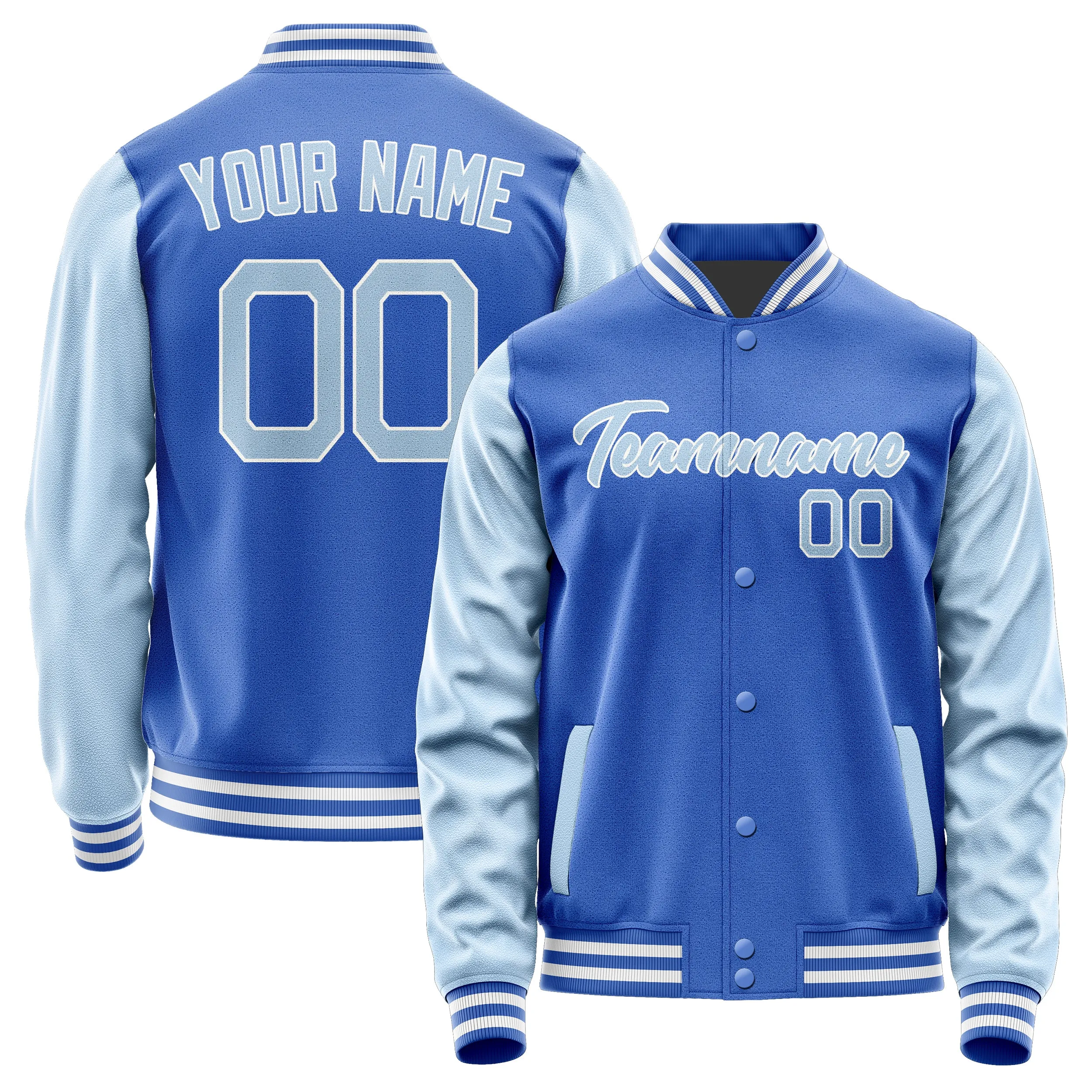 Custom Sky Blue Light Blue Jacket