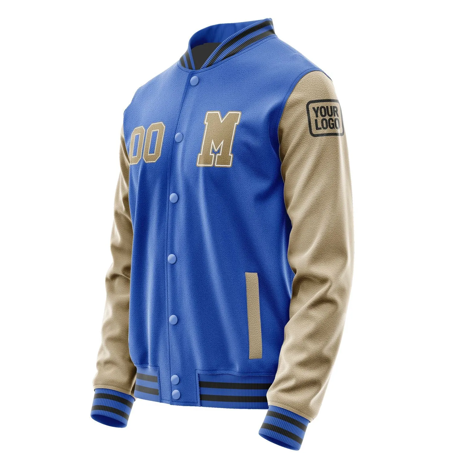 Custom Sky Blue Light Khaki Jacket