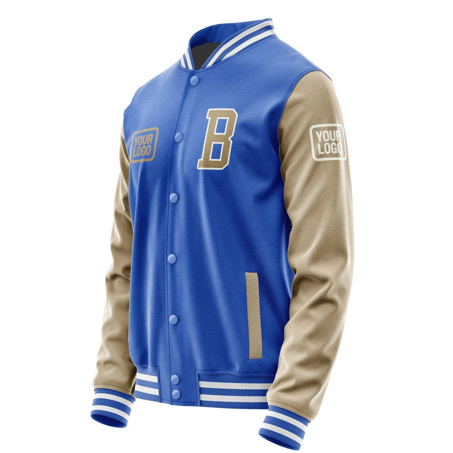 Custom Sky Blue Light Khaki Jacket