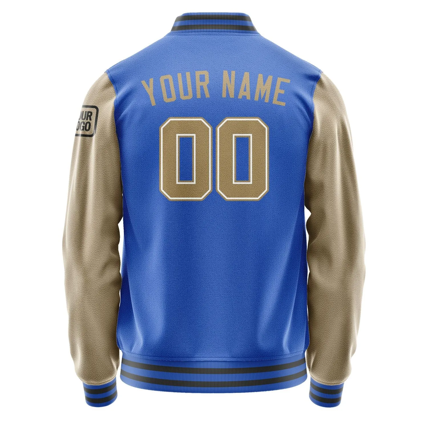 Custom Sky Blue Light Khaki Jacket