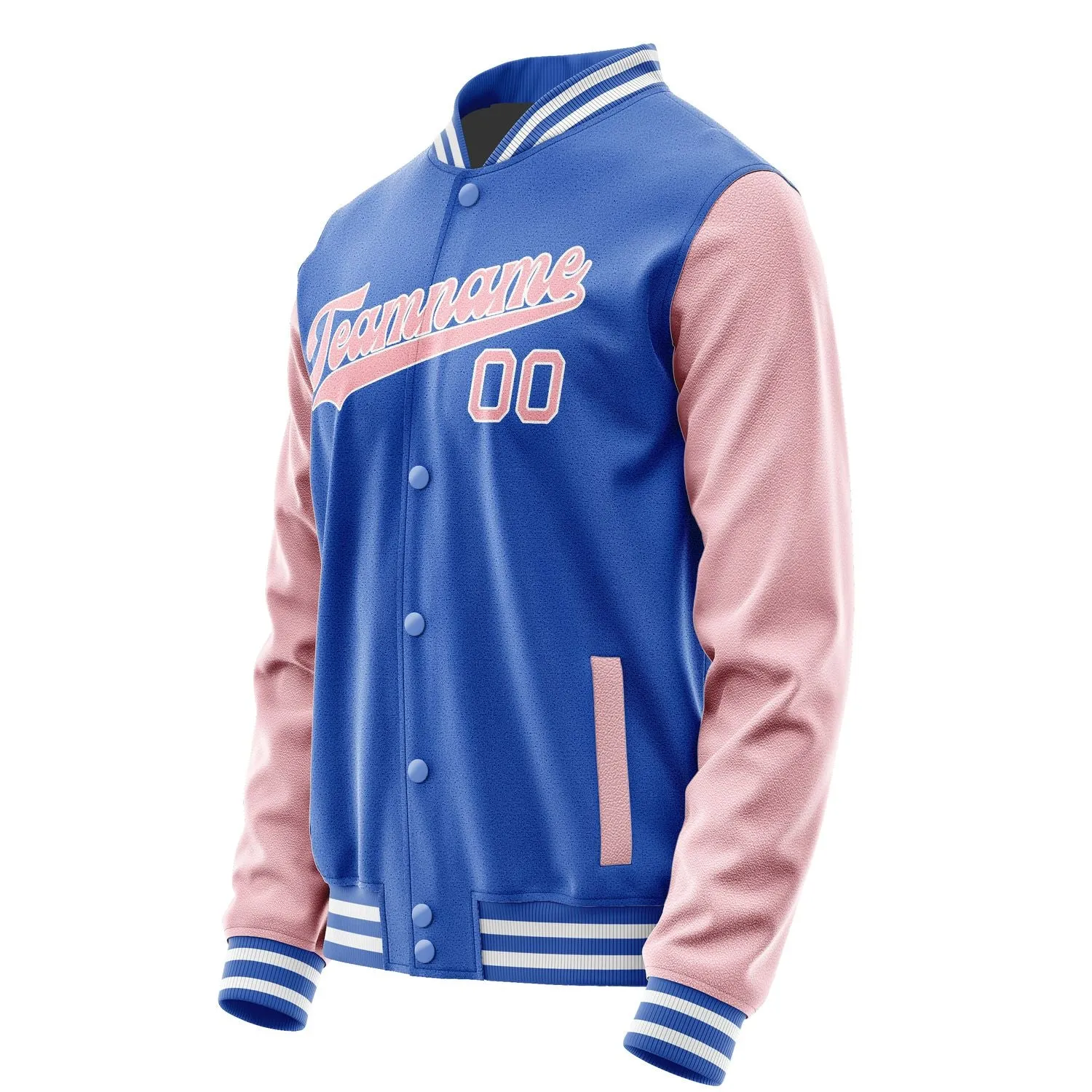 Custom Sky Blue Light Pink Jacket