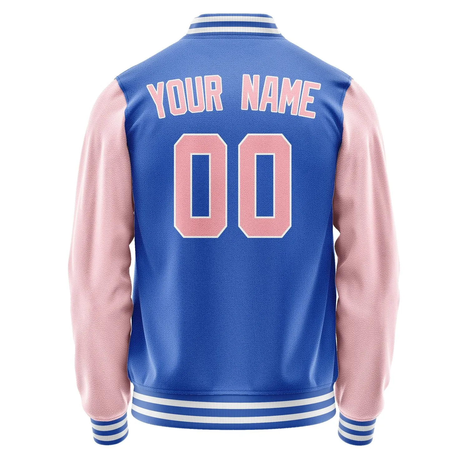 Custom Sky Blue Light Pink Jacket
