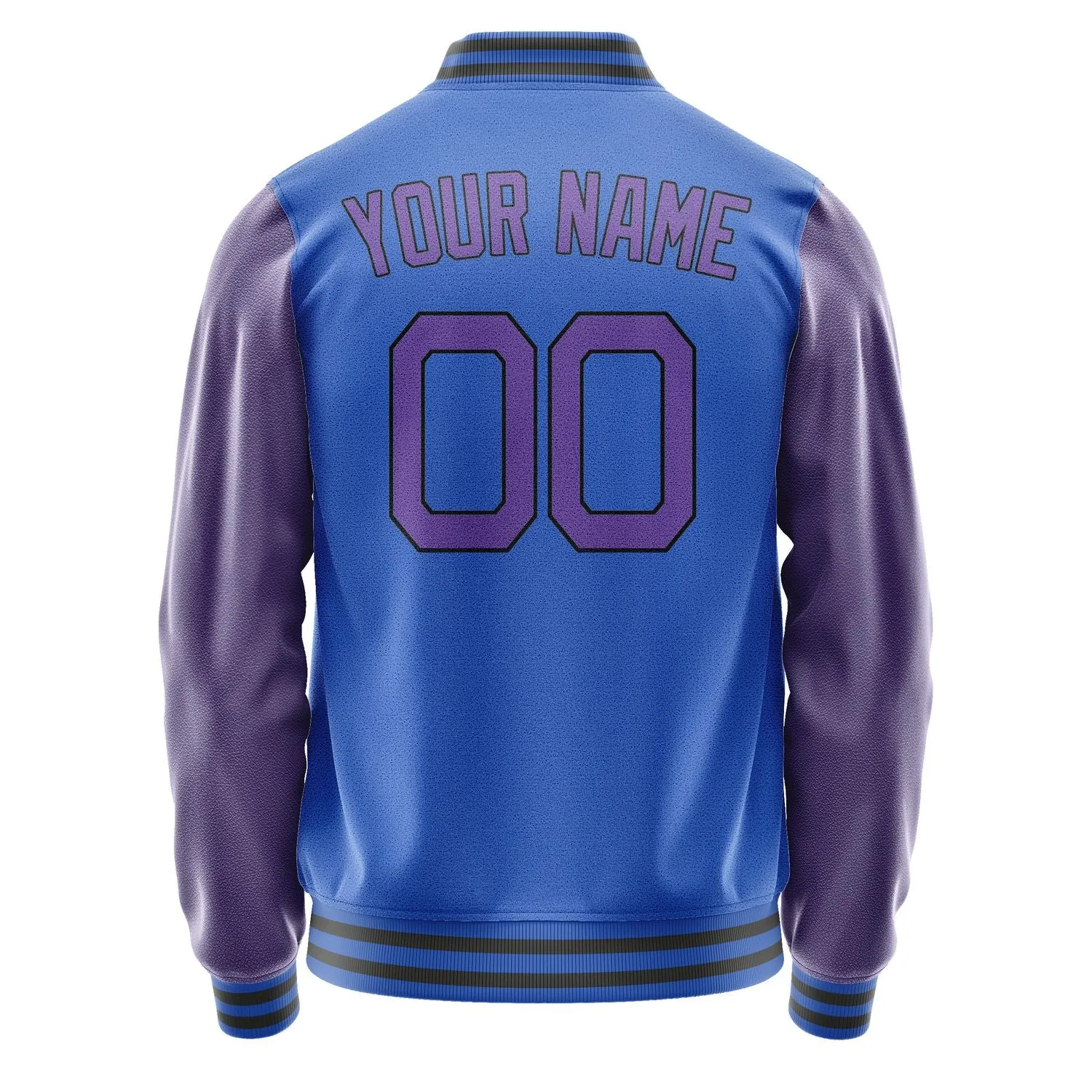 Custom Sky Blue Light Purple Jacket