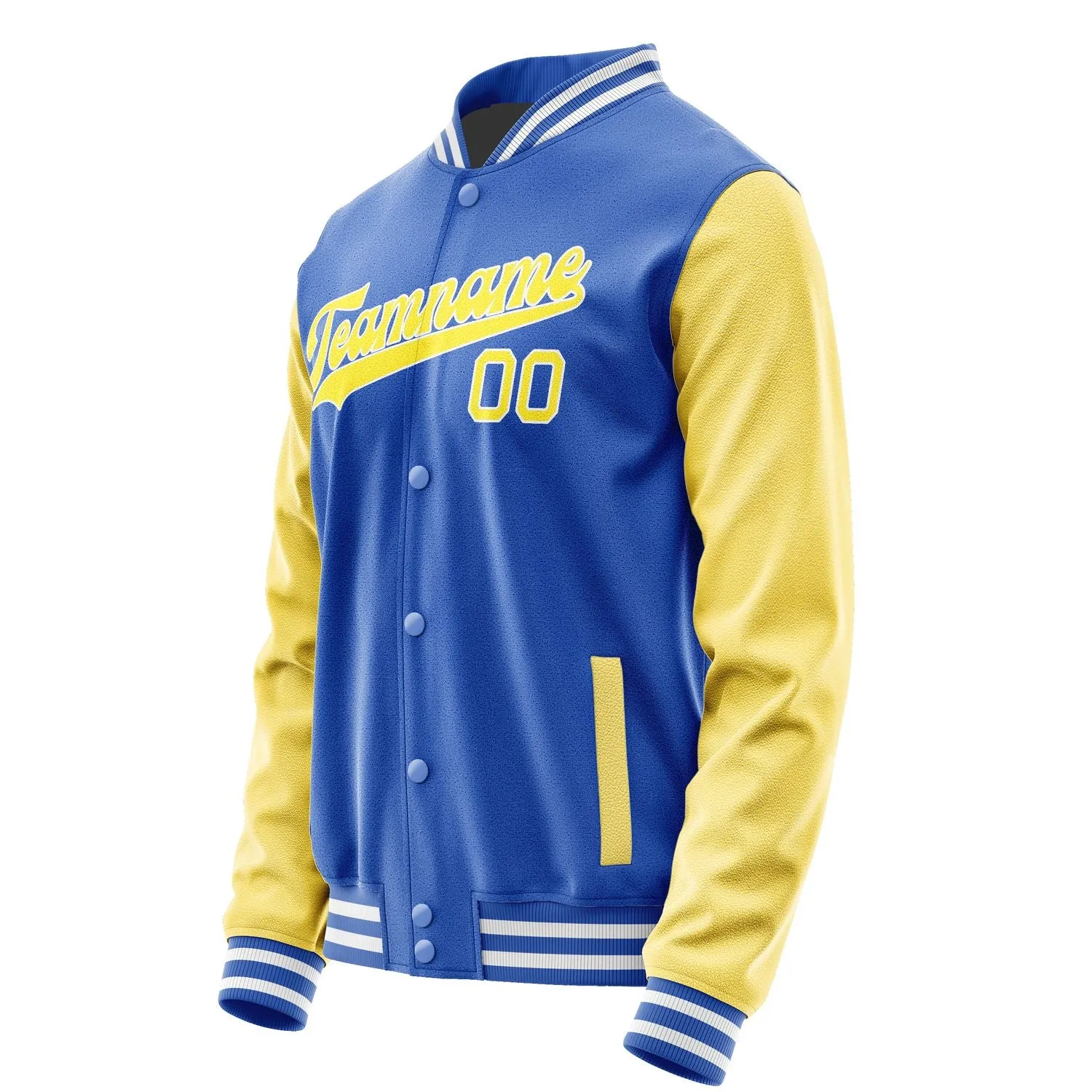 Custom Sky Blue Light Yellow Jacket