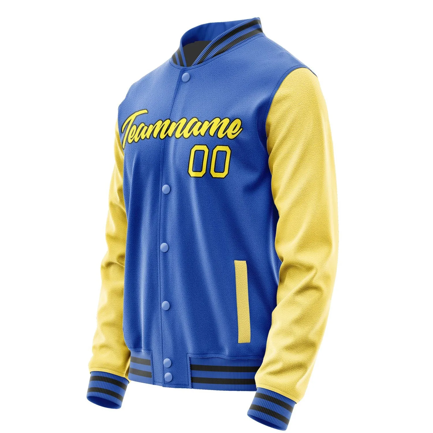 Custom Sky Blue Light Yellow Jacket