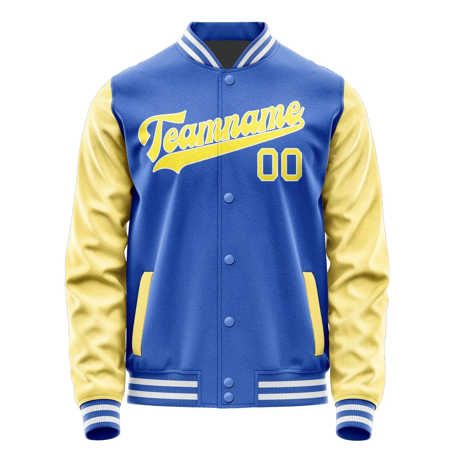 Custom Sky Blue Light Yellow Jacket