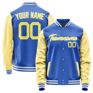 Custom Sky Blue Light Yellow Jacket