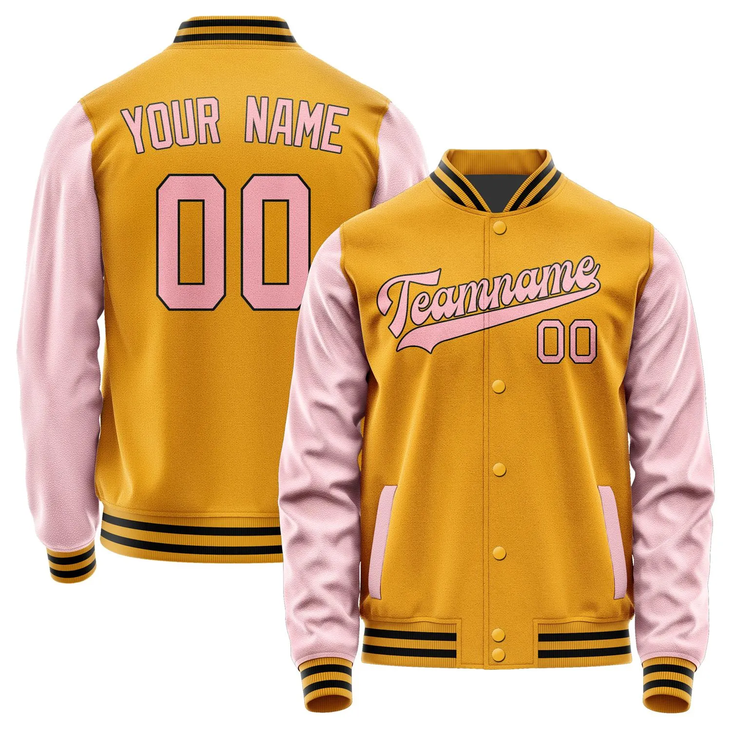 Custom Yellow Light Pink Jacket