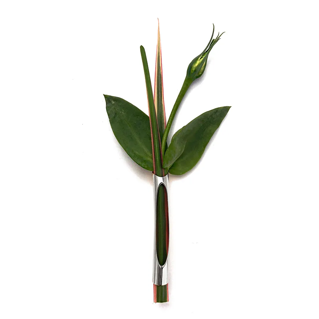 Cut Out Botanical Brooch in Rhodium