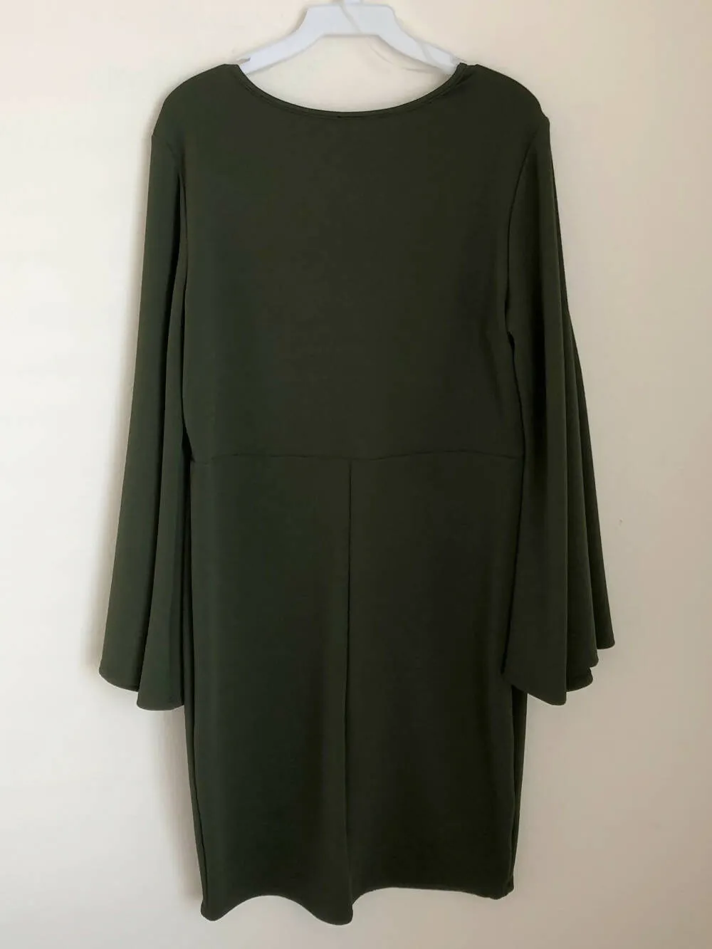 Deep V neck flow sleeve dress