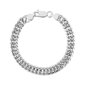 Diamond Cut Double Curb Bracelet