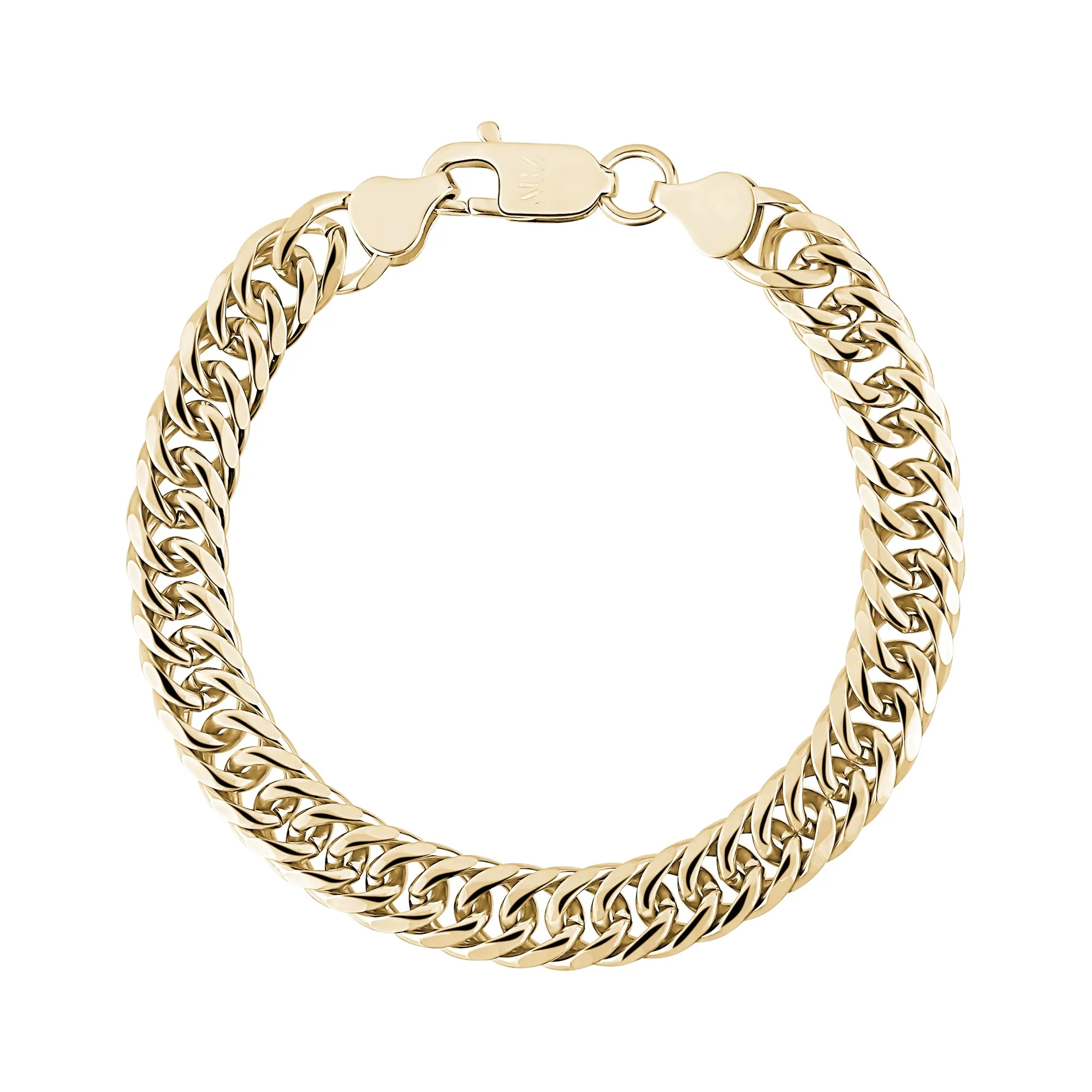 Diamond Cut Double Curb Bracelet