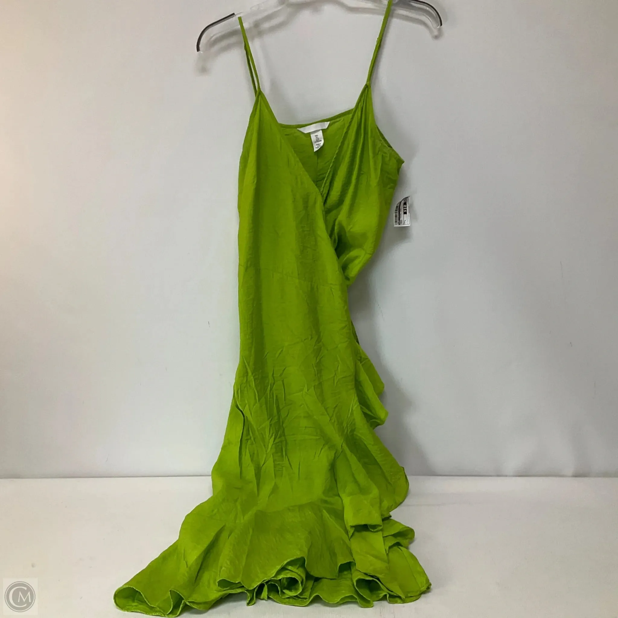 Dress Casual Midi By H&m In Green, Size: L