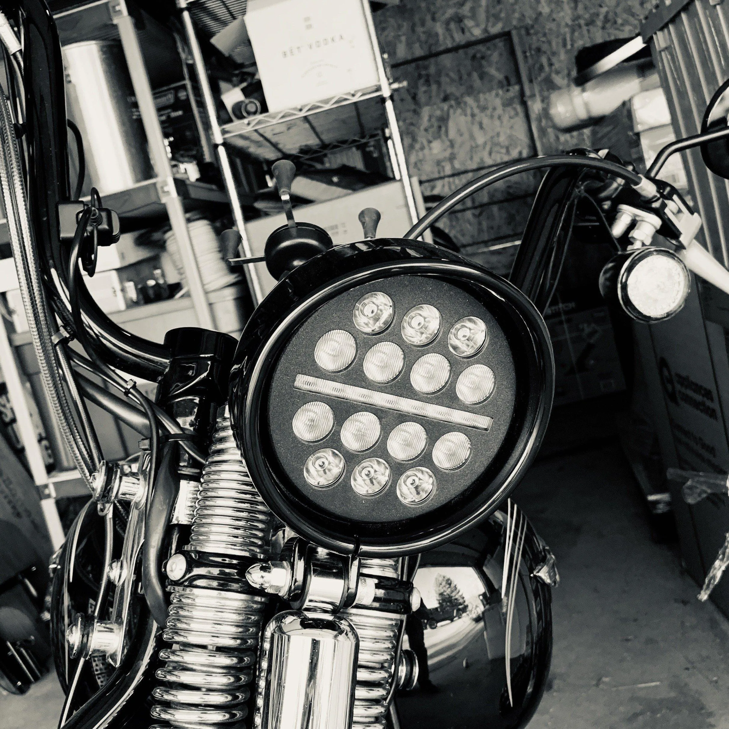 Eagle Lights 5 3/4" / 5.75" Slim Line Multi LED Projection Headlight - Black - Fits All 5 3/4" Harley Davidson and Indian Headlight Buckets