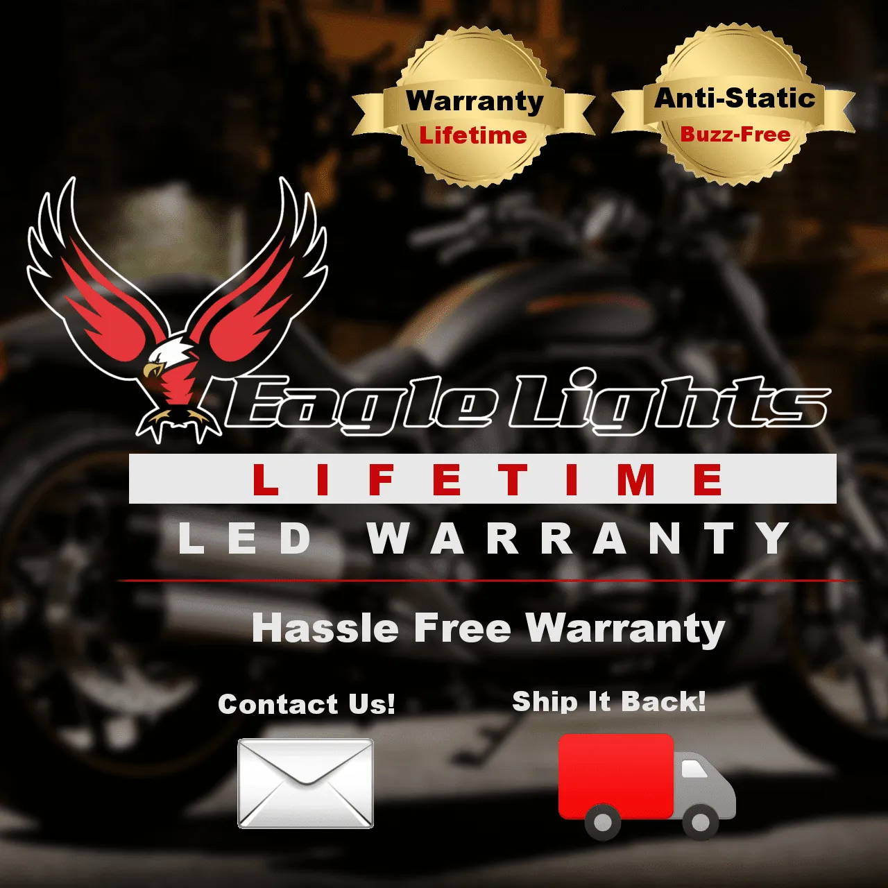 Eagle Lights 5 3/4" Slim Line LED Headlight Kit for Harley Davidson Low Rider ST Models with Adapter Bracket