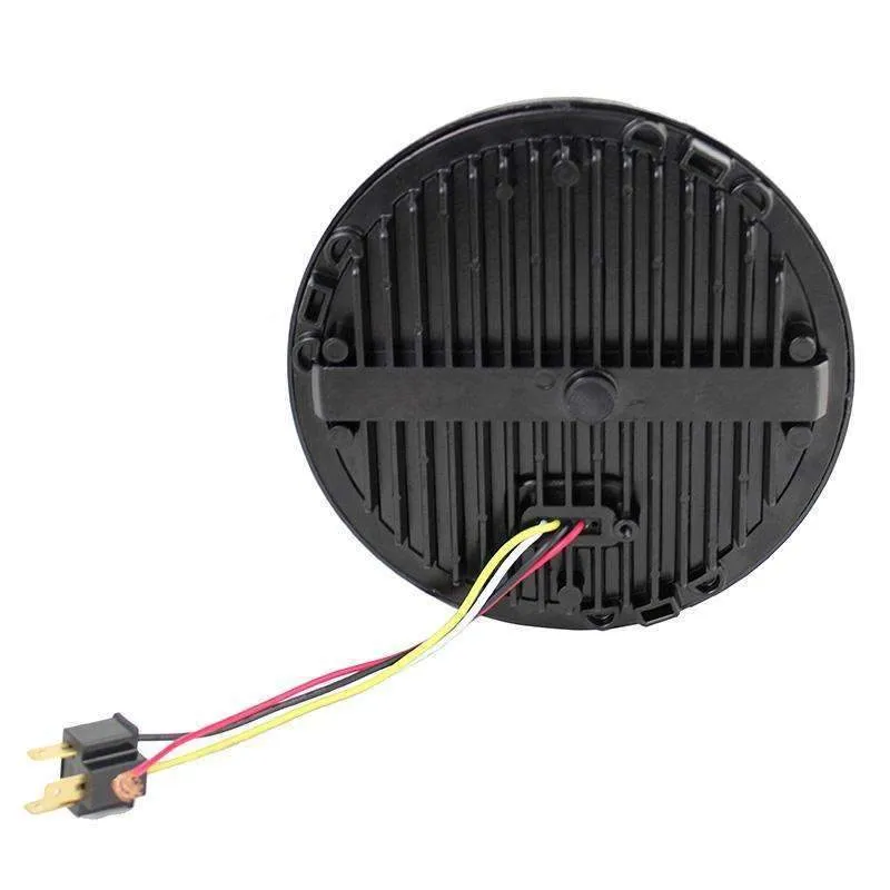 Eagle Lights 7" SLIM LINE Multi LED Projection Headlight - Black - Fits All 7" Harley Davidson and Indian Headlight Buckets