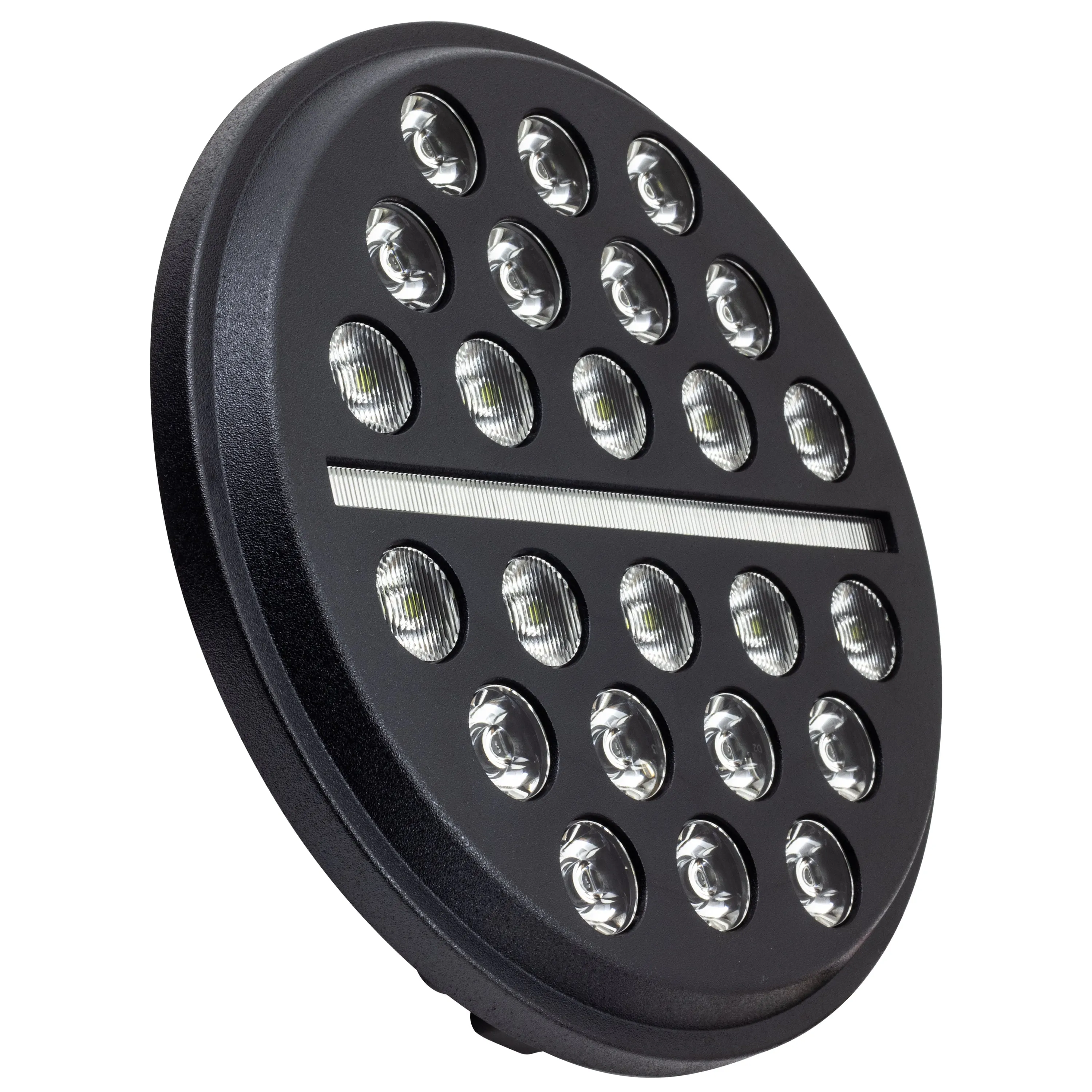 Eagle Lights 7" SLIM LINE Multi LED Projection Headlight - Black - Fits All 7" Harley Davidson and Indian Headlight Buckets