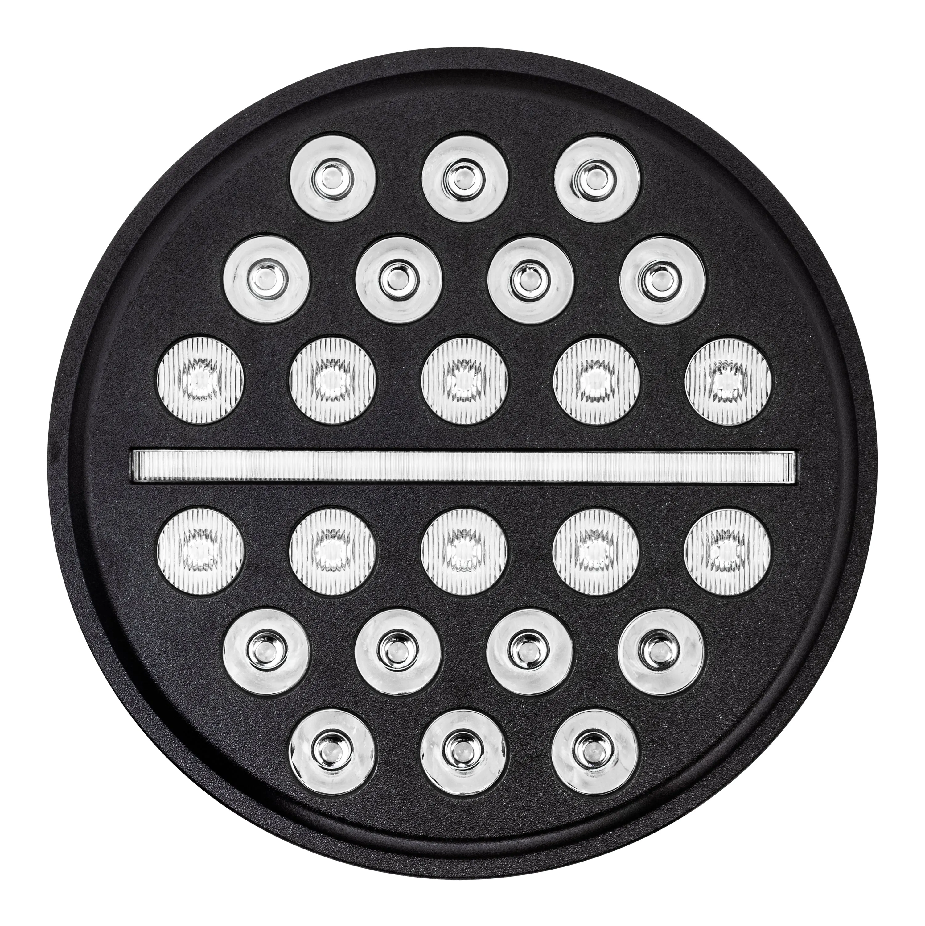 Eagle Lights 7" SLIM LINE Multi LED Projection Headlight - Black - Fits All 7" Harley Davidson and Indian Headlight Buckets