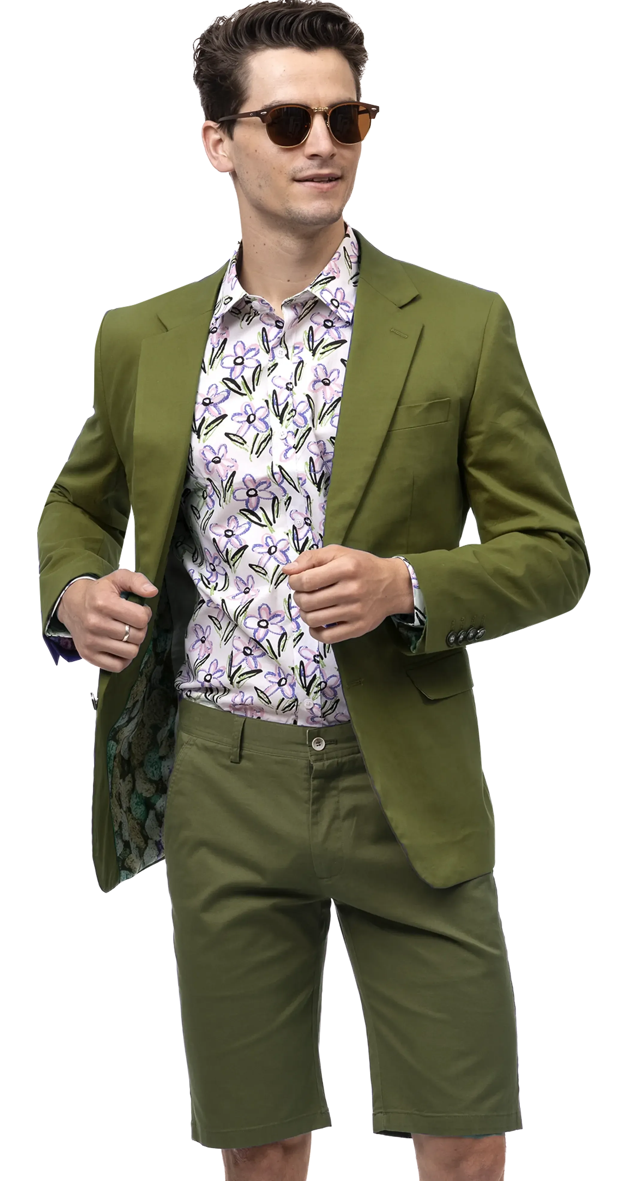 EJ Samuel CHJ01 Olive Chino Blazer