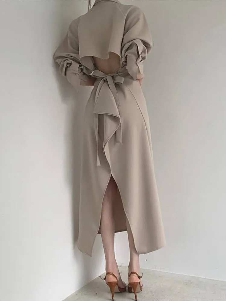Elegant Casual Split High Waist Ladies Dresses
