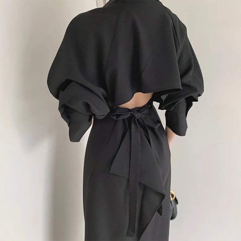 Elegant Casual Split High Waist Ladies Dresses