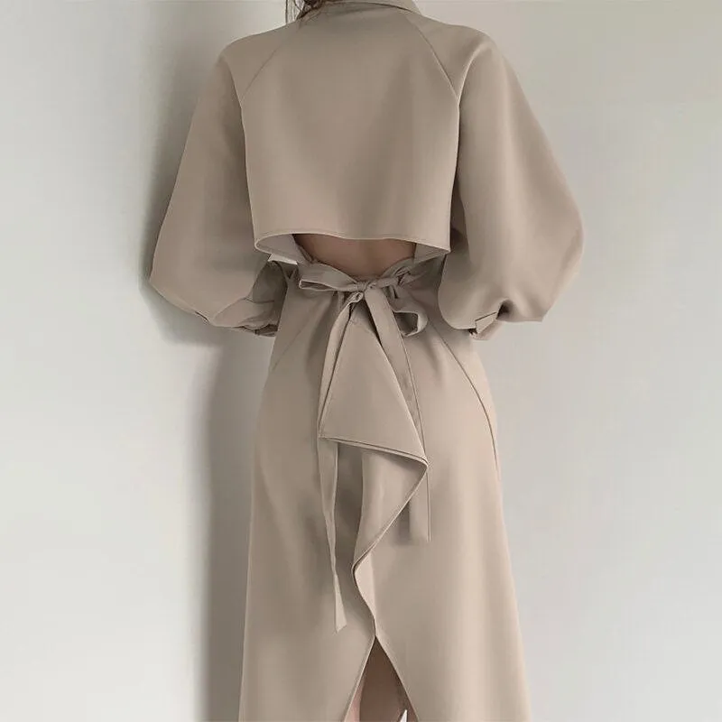 Elegant Casual Split High Waist Ladies Dresses