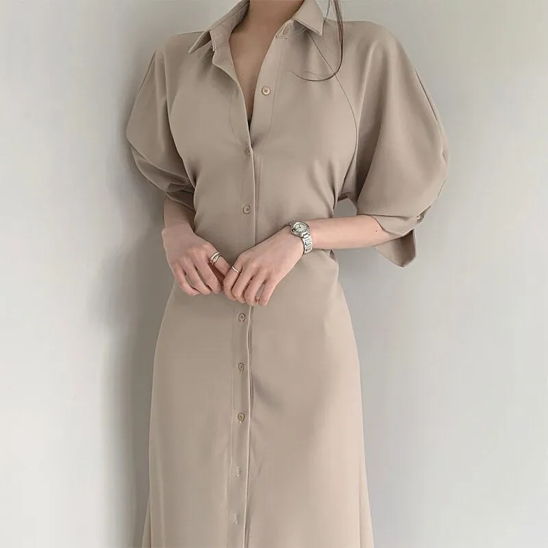 Elegant Casual Split High Waist Ladies Dresses
