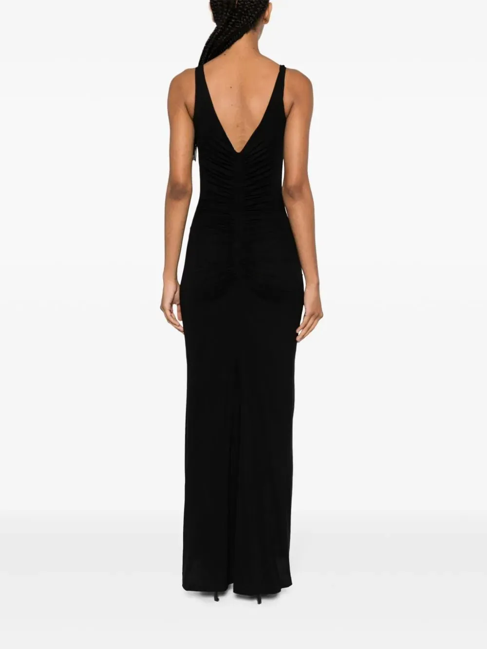 Embellished V-Neck Long Gown