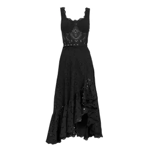 Embroidery Hollow Out Printing Dresses
