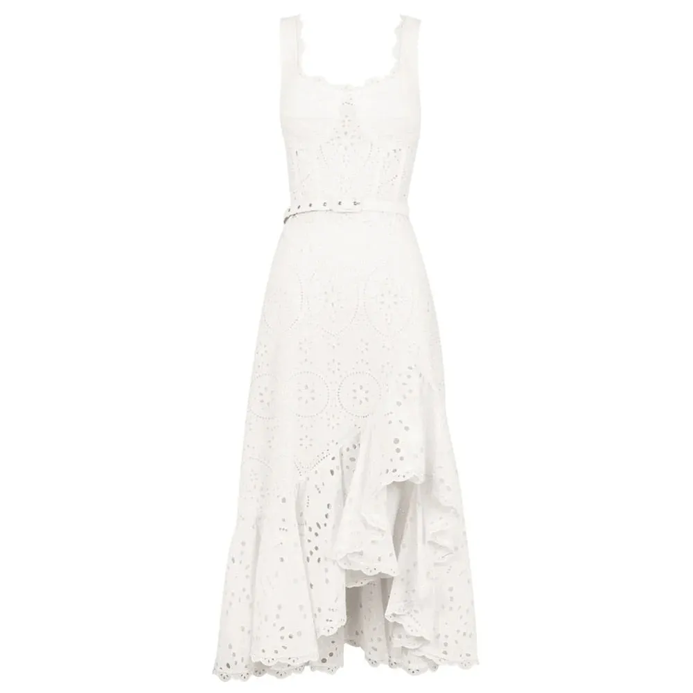 Embroidery Hollow Out Printing Dresses