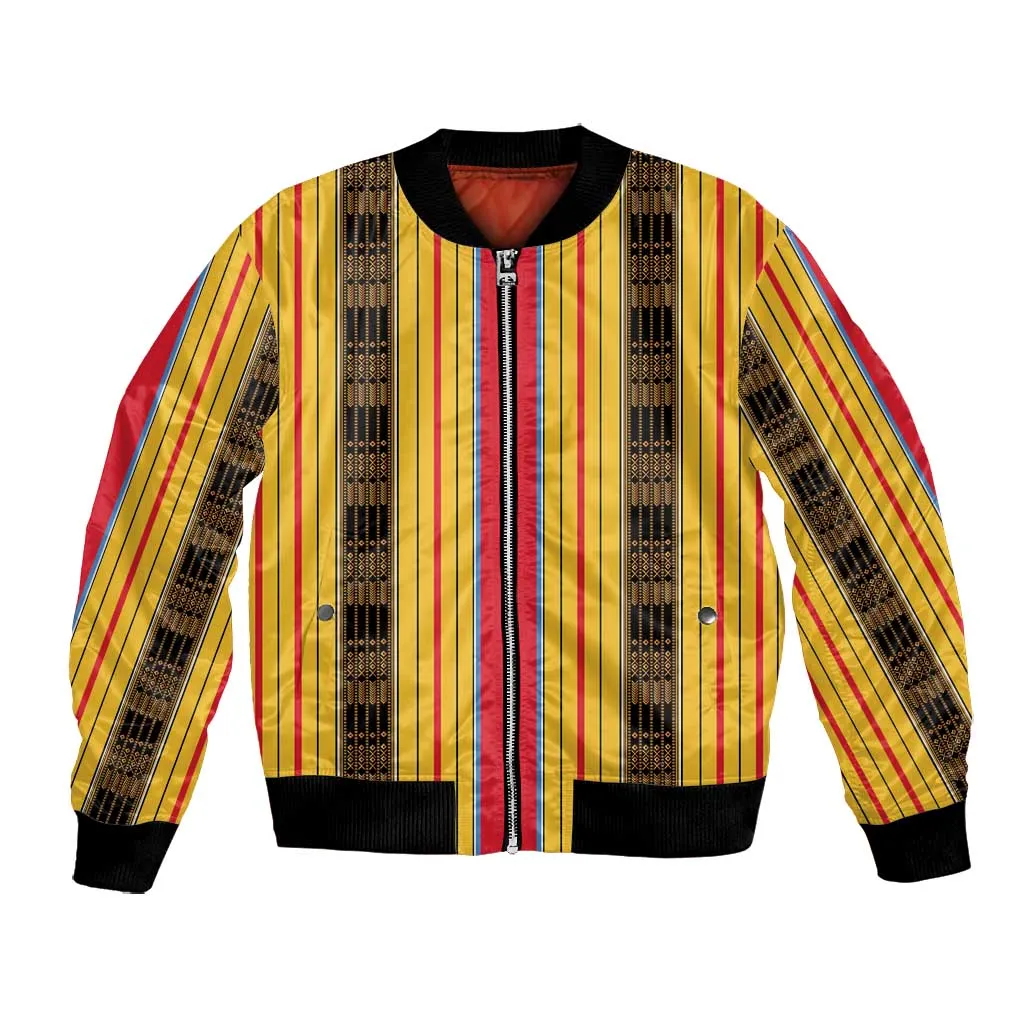 Eritrea Traditional Saho Mix Tilet Pattern Bomber Jacket LT15