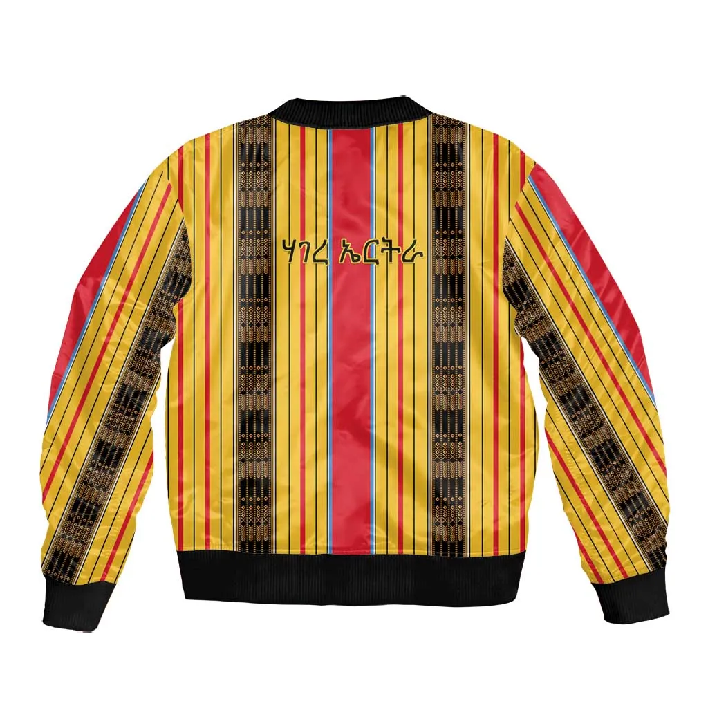 Eritrea Traditional Saho Mix Tilet Pattern Bomber Jacket LT15