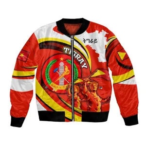 Ethiopia Tigray Bomber Jacket Revolution Emblem Freedom Fighters and Flag DT02