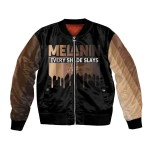 Every Shade Slays Melanin Bomber Jacket African Signature DT02