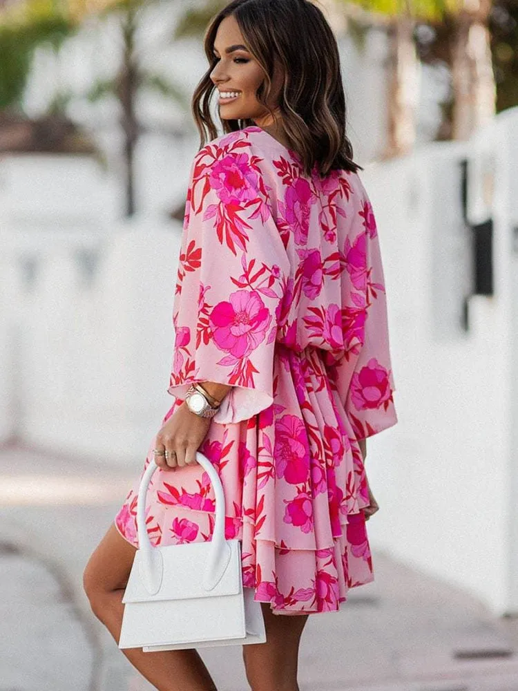 Filomena® | V-Neck Mini Dress